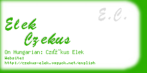 elek czekus business card